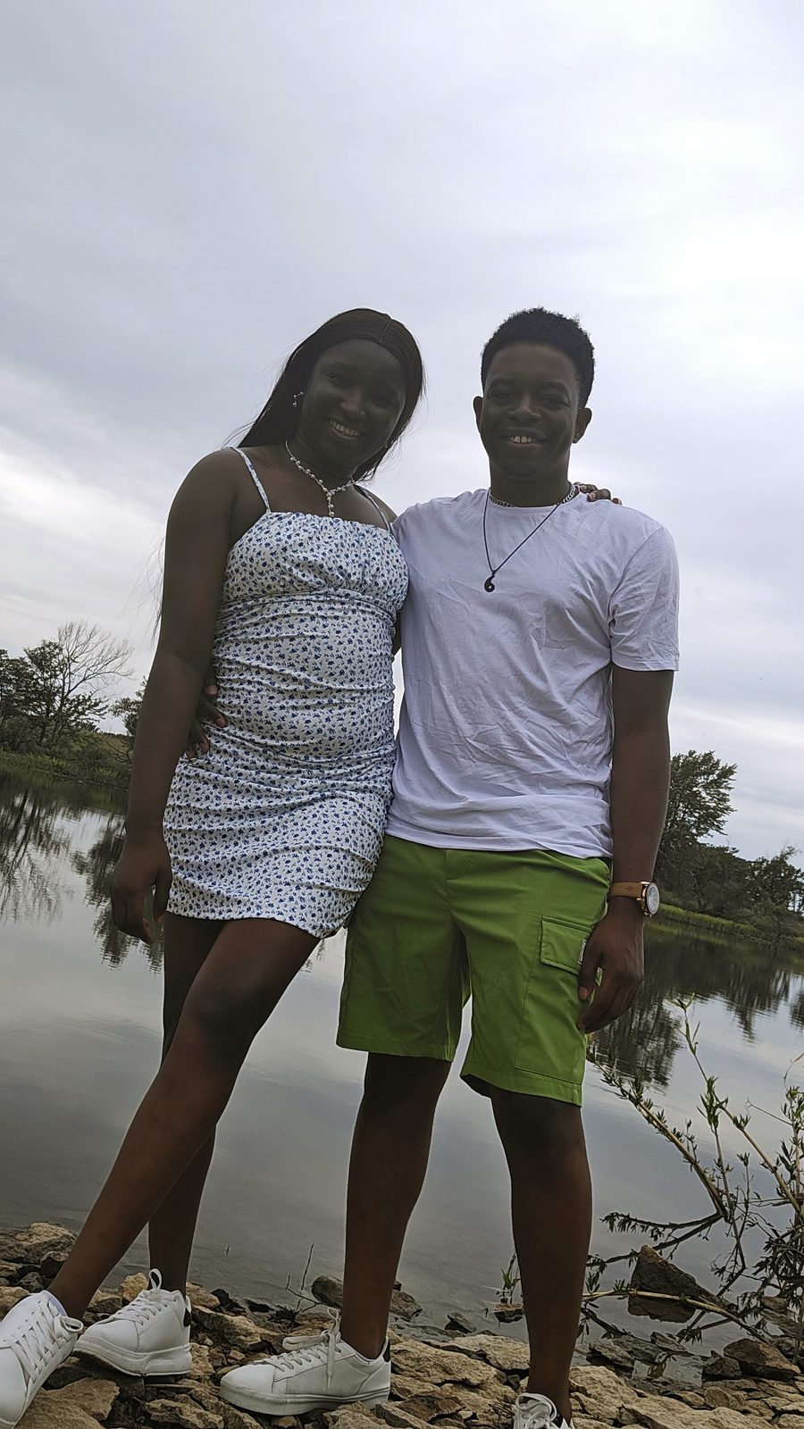 Paschal and Maryanne by the lake